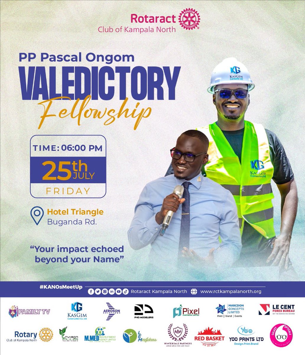ekampalanorth's tweet image. Every Journey has a starting point and a finish line.
As for the Rotaract Journey, it begins with induction and ends with eventual membership in Rotary(The fifth goal of Rotaract)
Today, we will be joining @kanosug for the celebration of leadership, passion, service, commitment…