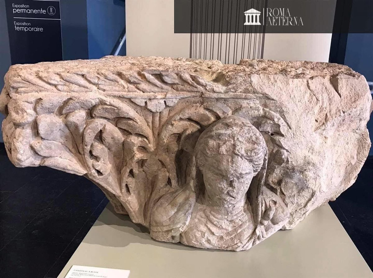 ValeriaAugusta8's tweet image. Chapiteau à buste en calcaire représentant la déesse Junon retrouvé à #Bavay et présenté dans les collections permanentes du musée de Bavay (dépôt du musée de Douai). Un autre chapiteau représentant Jupiter a été détruit lors de bombardements en 1944.