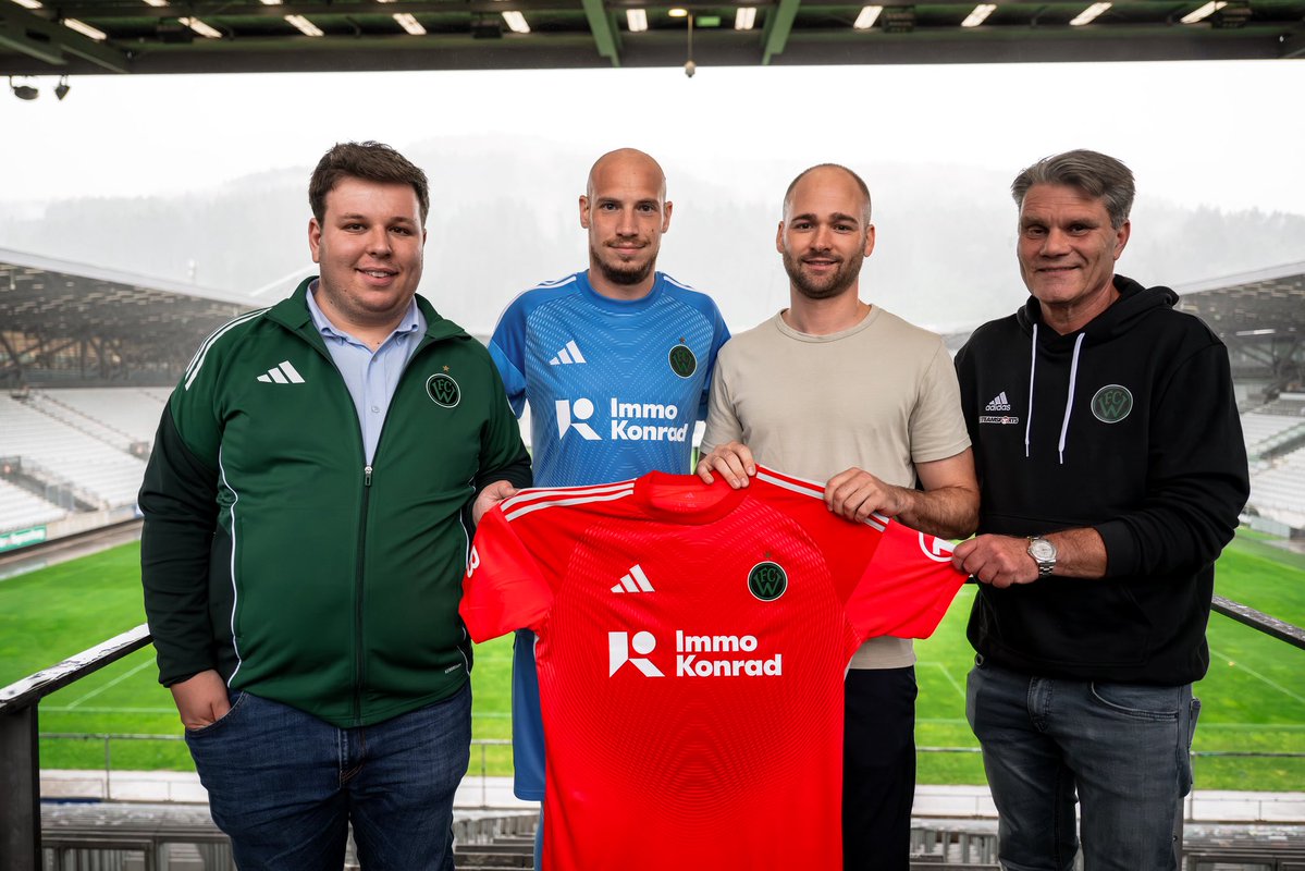 ImmoKonrad wird neuer Tormann-Trikot-Sponsor! 🧤🖤💚

Das Innsbrucker Immobilienunternehmen weitet sein Engagement aus und wird fortan mit seinem Logo auf der Brust unserer Torhüter präsent sein. 🙏🏼

📸 Daniel Schönherr

#fcw1913