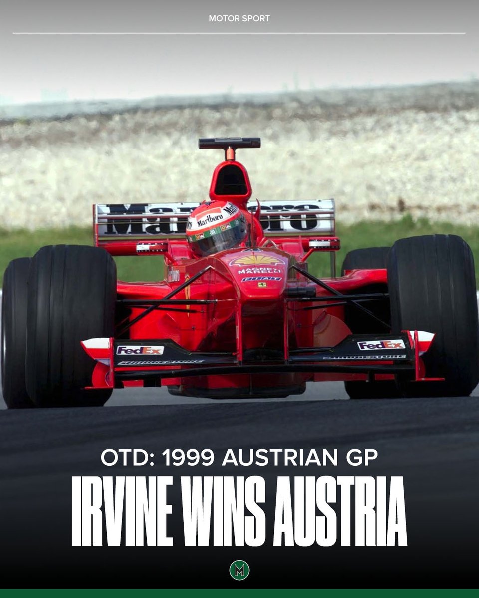 Eddie Irvine won the 1999 Austrian GP OTD, igniting his F1 title challenge against Mika Häkkinen. 

What a season!
