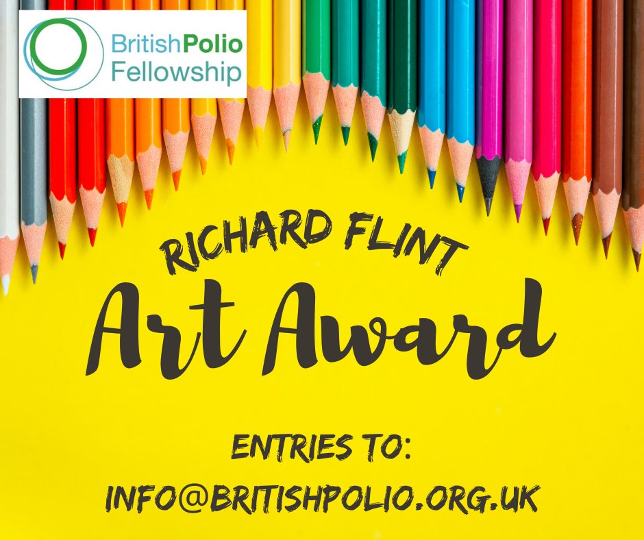 Get those paint brushes out. It's that time of year again for #polio survivors across the UK to submit their artwork to the Richard Flint Awards. Your deadline is 31 August. Good luck