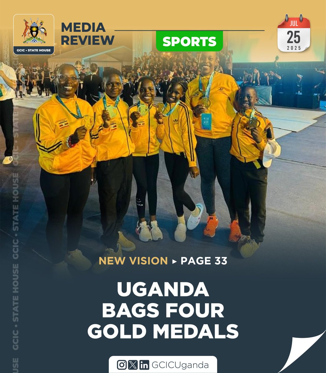 GCICMediaReview's tweet image. Uganda made a remarkable debut at the 3rd edition of the Gymnastics for All competition held last week, winning four gold medals despite participating for the first time.
#GCICMediaReview