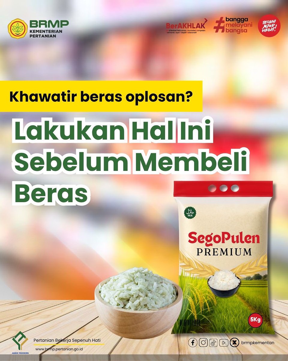 Repost <a href="/brmpkementan/">BRMP Kementan</a> 

Dalam distribusi pangan, menjaga mutu serta memastikan kepatuhan terhadap aturan yang berlaku merupakan hal yang krusial. 

facebook.com/share/p/19jUup…

#Agromodern #Jagapanganbiaraman #BRMP #BRMPKementan #Kementan #PertanianMaju #JagaPanganBiarAman #BRMPTP