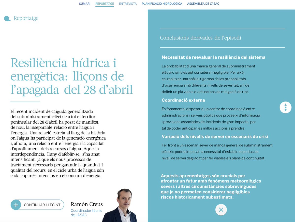 El nostre coordinador tècnic, Ramon Creus, ens explica les conclusions derivades de l'apagada. Destaca que cal reevaluar la resiliència del sistema i que és fonamental disposar d'un centre de coordinació entre administracions i serveis públics.

fr.zone-secure.net/489523/2469240…