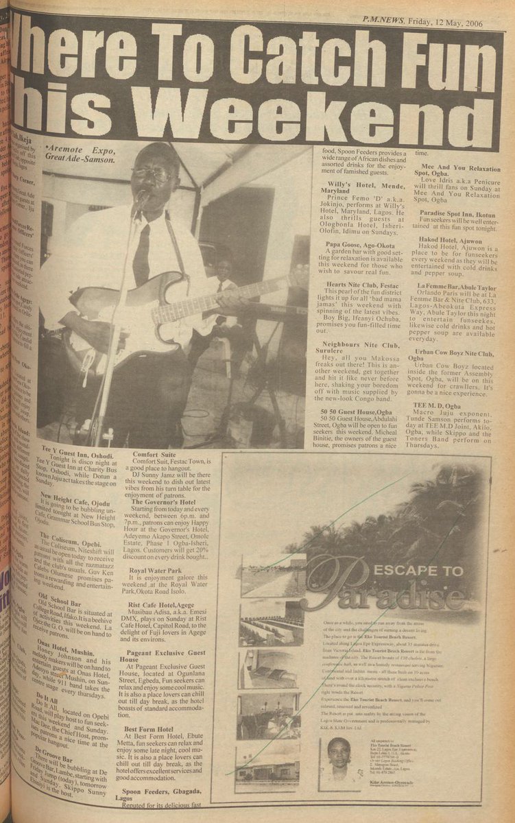 StartArchiving's tweet image. “Where To Catch Fun This Weekend” — P.M. News
How many of these TGIF venues that existed in 2006 are still open for business?