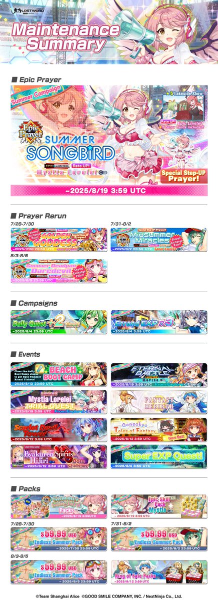 touhouLW_Global's tweet image. Hi friends,
Maintenance has begun!
Please be patient with us while we get updates ready for everyone!
Maintenance is expected to finish @ 08:00 UTC🔨
#touhouLW
