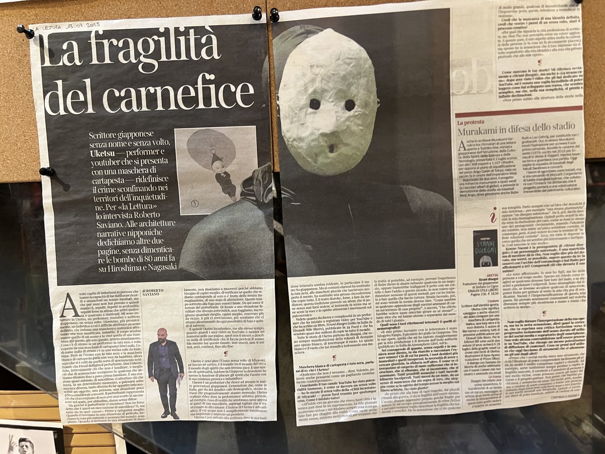 yoyoshinba's tweet image. 雨穴さんがイタリアの新聞に載ってる！
見出しの意味が分からなすぎる！！