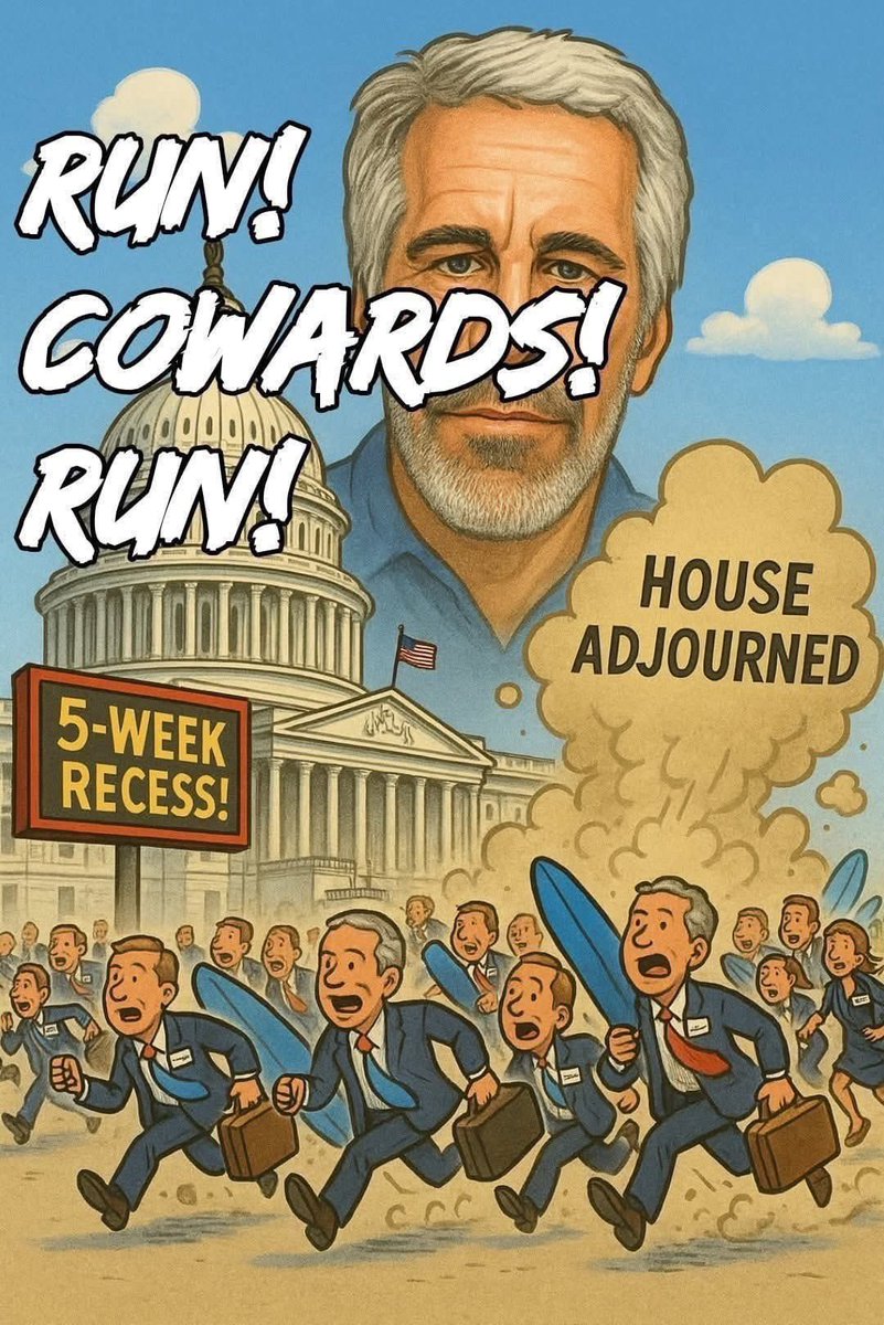 Oralè Resisters 
Y estos bollas de sinverguenzas?
Chickenshit GOP run out of 
DC to avoid Epstein Fever!
#EpsteinFever #Epstein #USDemocracy