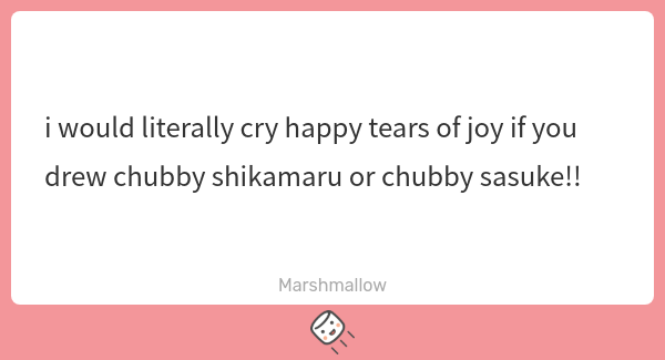 ksn_toast's tweet image. I have drawn chubby Sasuke :0
Perhaps Shika one day
marshmallow-qa.com/messages/16893…