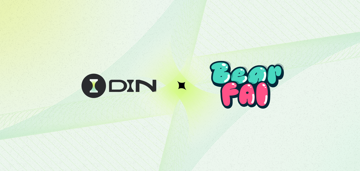 din_lol_'s tweet photo. We’re excited to partner with @BearFAIxyz — an AI built for the everywhere web 🧠

From degen to dev, analyst to artist, BearFAI is making Web3 simpler and more personal — with an AI bear assistant that grows with you, unlocks rewards, and becomes your gateway into the decentralized internet.

As The AI Blockchain, DIN provides the infra to power real-time intelligence, seamless onchain experiences, and the next wave of personalized crypto tooling.

Let’s make the decentralized web usable — and a little more fun!