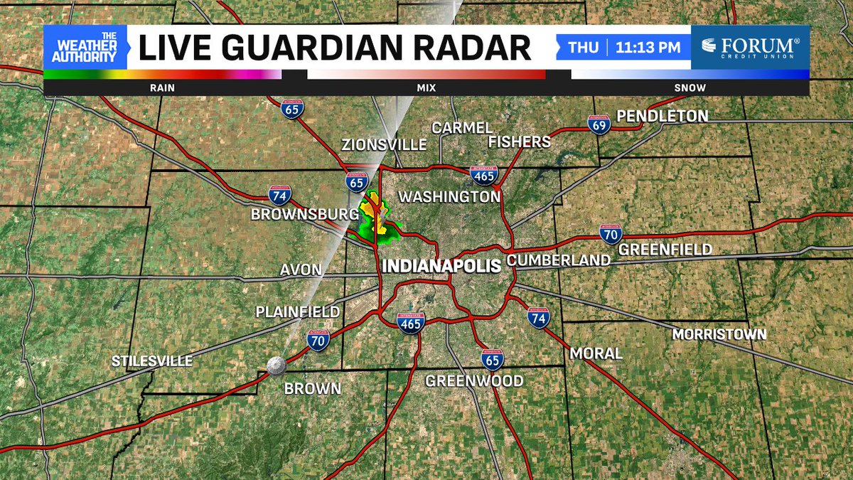 Brian Wilkes (@brianwilkes59wx) on Twitter photo This is what an isolated thunderstorm looks like at 11pm on Thursday night. Just poured here at our <a href="/FOX59/">FOX59 News</a> studios #INwx This is what an isolated thunderstorm looks like at 11pm on Thursday night. Just poured here at our <a href="/FOX59/">FOX59 News</a> studios #INwx