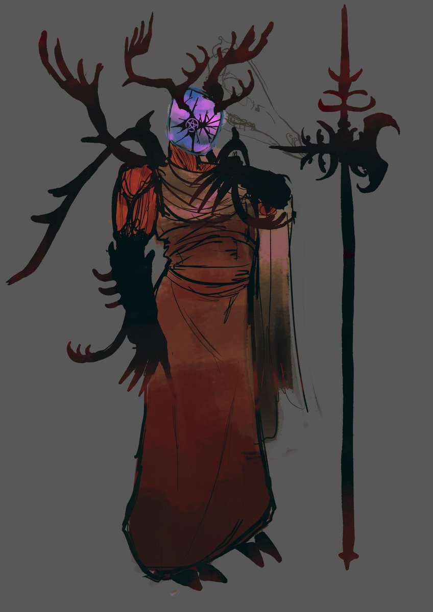 father with a bunch of antlers and a halberd #cdarchive