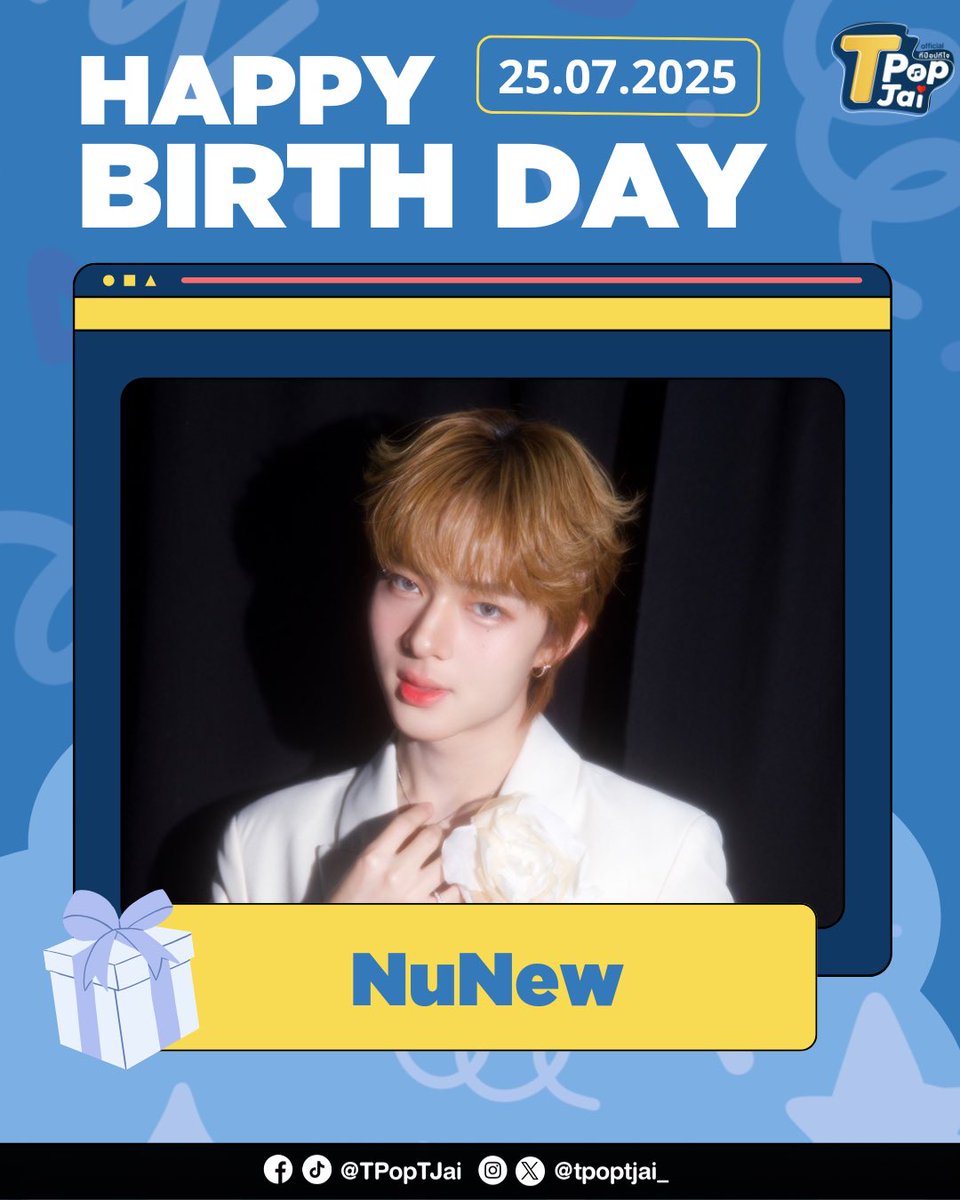 tpoptjai_'s tweet image. (25.07) happy birthday ✨🎂
to #NuNew 💗 🐱

#tpoptjai ขออวยพรให้นุนิว มีความสุขมากๆ ถูกโอบกอดด้วยความรักจากแฟนๆ เติบโตในทุกเส้นทางที่ตั้งใจ  และได้เป็นตัวเองในแบบที่อยากเป็น และเป็นแรงบันดาลใจให้แฟนๆ แบบนี้ต่อไปนะคะ ❤️

#ทีป๊อปทีใจ