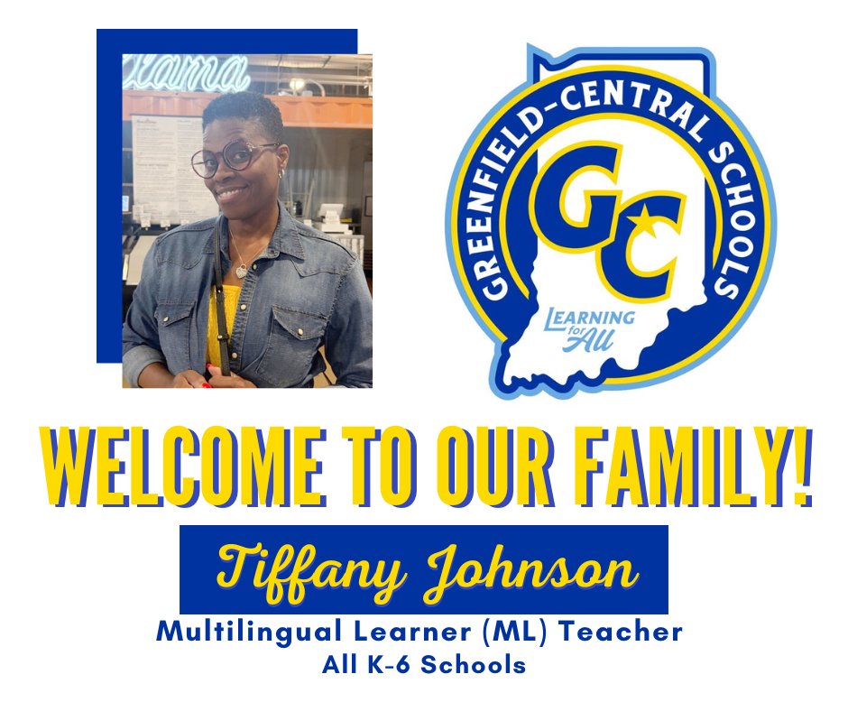 GC_CSC's tweet image. 🎉Help us welcome Tiffany Johnson to the GC Family!
👩🏾🏫Ms.Johnson will be a ML Teacher at each of our K-6 buildings.
🫶🏼Get to know Ms.Johnson at facebook.com/profile.php?id…
#1GC