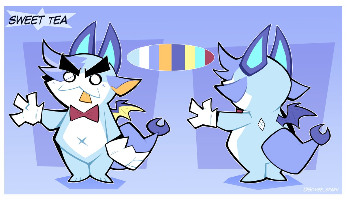 Somee_spark's tweet image. new ref sheet for my silly fella &amp;gt;:3