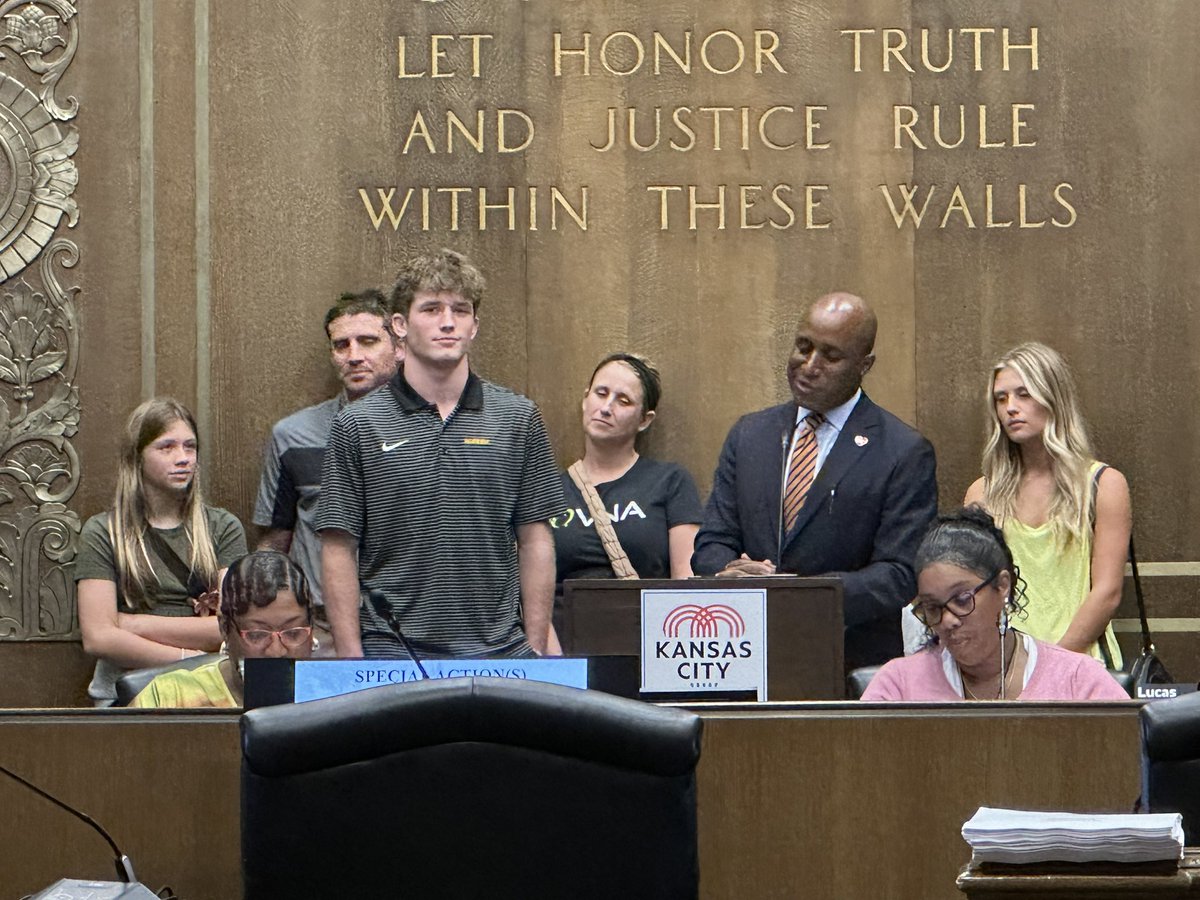 Elisha Bears (@elishabears) on Twitter photo David Gleason honored with a special resolution at City Hall today! City Councilman Nathan Willett, Mayor Lucas and staff went above and beyond to celebrate David’s academic and wrestling accomplishments. Thank you!!!
<a href="/QuintonLucasKC/">Mayor Q</a> <a href="/NathanNotNate/">Nathan Willett</a> <a href="/NKCSchools/">NKC Schools</a> <a href="/missouriwrestle/">Missouri Wrestling</a> David Gleason honored with a special resolution at City Hall today! City Councilman Nathan Willett, Mayor Lucas and staff went above and beyond to celebrate David’s academic and wrestling accomplishments. Thank you!!!
<a href="/QuintonLucasKC/">Mayor Q</a> <a href="/NathanNotNate/">Nathan Willett</a> <a href="/NKCSchools/">NKC Schools</a> <a href="/missouriwrestle/">Missouri Wrestling</a>