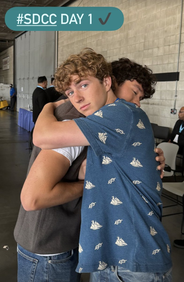 bushnellthinker's tweet image. charlie and walker at san dieco comic con! via the percyseries instagram!