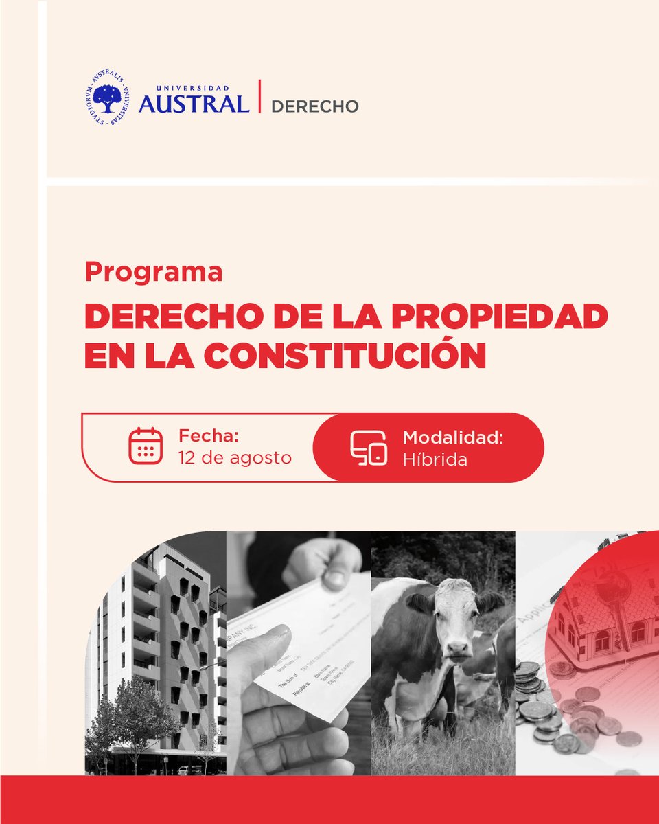 AustralDerecho's tweet image. 📜¿Te interesa profundizar en el análisis del 𝗗𝗲𝗿𝗲𝗰𝗵𝗼 𝗱𝗲 𝗹𝗮 𝗣𝗿𝗼𝗽𝗶𝗲𝗱𝗮𝗱 desde una perspectiva constitucional y convencional? ¡Este programa es para vos!
Conocé más detalles
👉 cuf4.short.gy/7B3tyA
#AustralDerecho #DerechoConstitucional