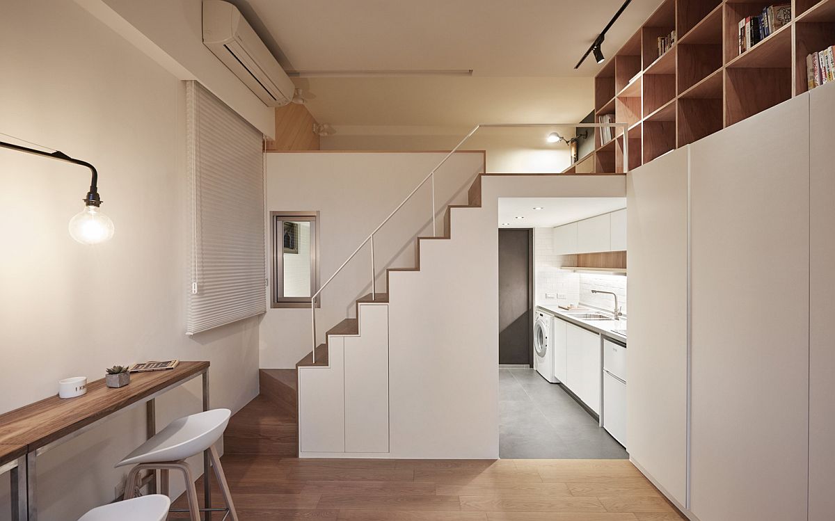 mezzanine apartemen studio modern minimalis