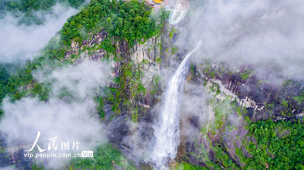 PDChinaLife's tweet image. Daixian Waterfall cascades like silver ribbons from the sky at Shiniu Mountain Scenic Area in Dehua County, southeast China’s Fujian Province, offering a stunning display of nature’s power and beauty.