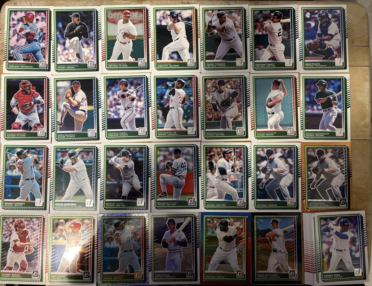 JFVV0912's tweet image. Today I got this blaster of Donruss.
Pic 1 Biggest pulls (Carson Benge 34/75)
Pic 2 Rated prospects and rookies
Pic 3 my pc and legends
Pic 4 other pulls
#TBBCrew #MLB #TradingCards #donruss