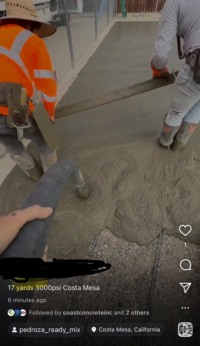 pathfinder17m's tweet image. i see these crews all the time with no chairs and never bothering to pick up the rebar during the pour. probably illegals too. this is what you get when you cheap out on construction