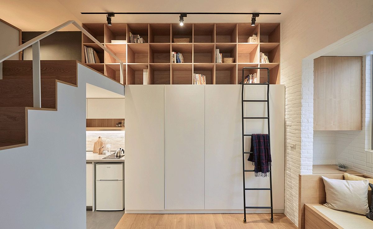 mezzanine apartemen studio modern minimalis
