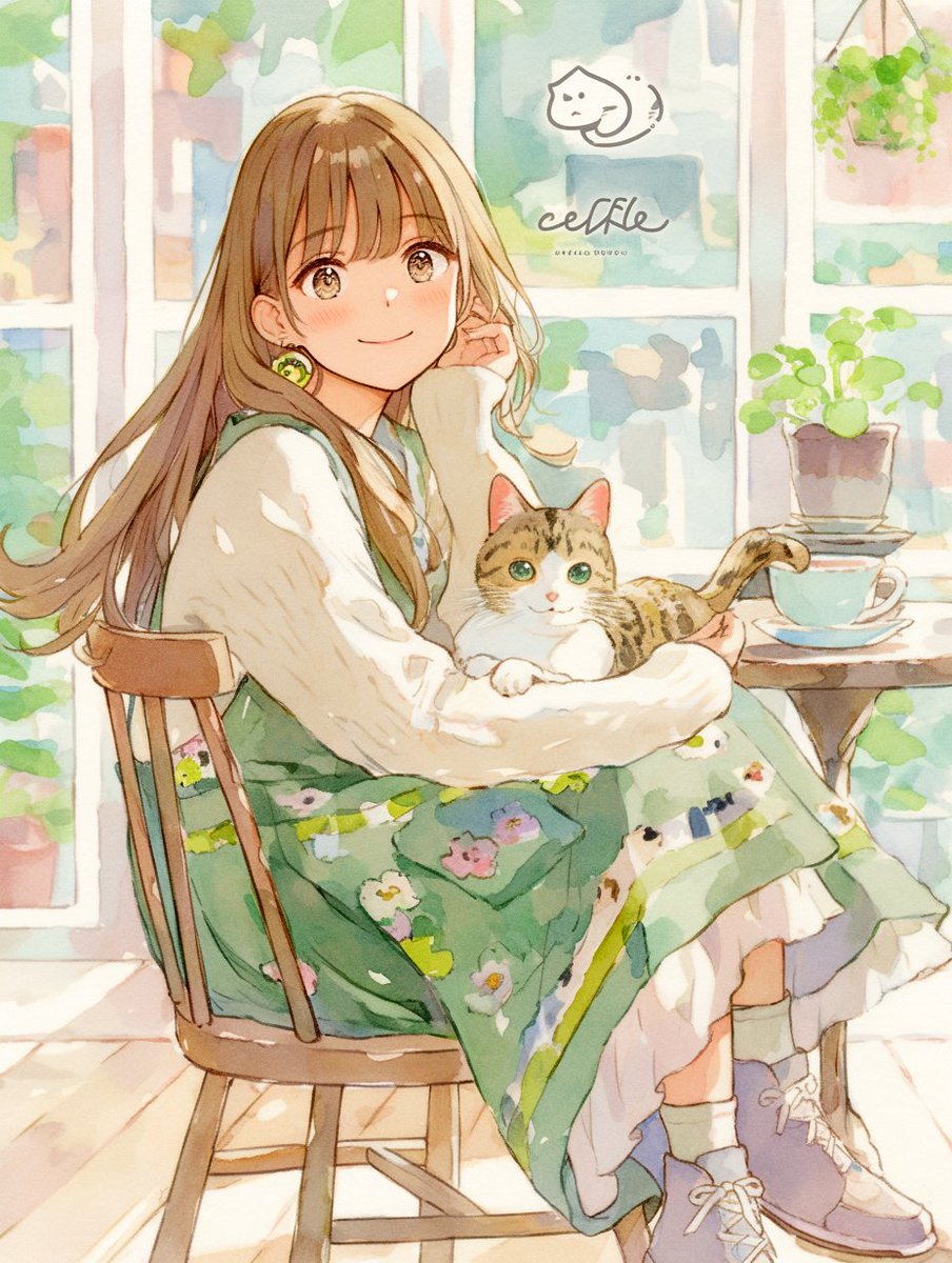 chocola_palette's tweet image. 『ほっこりタイム』
～グリーンカフェ～

本日も、ゆったりとお過ごしくださいね☆