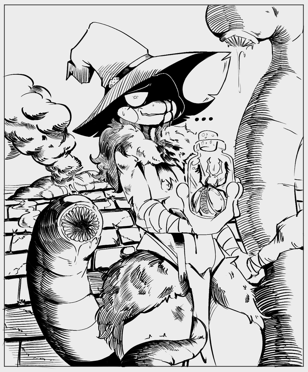noirchaton4's tweet image. Out of mana and out of potions, but Grefina still smiles 🐸
Exploring alone can be quite challenging! the golden beetle 🪲 Grefina found will be worth all the pain she endured if she can get out of there alive!