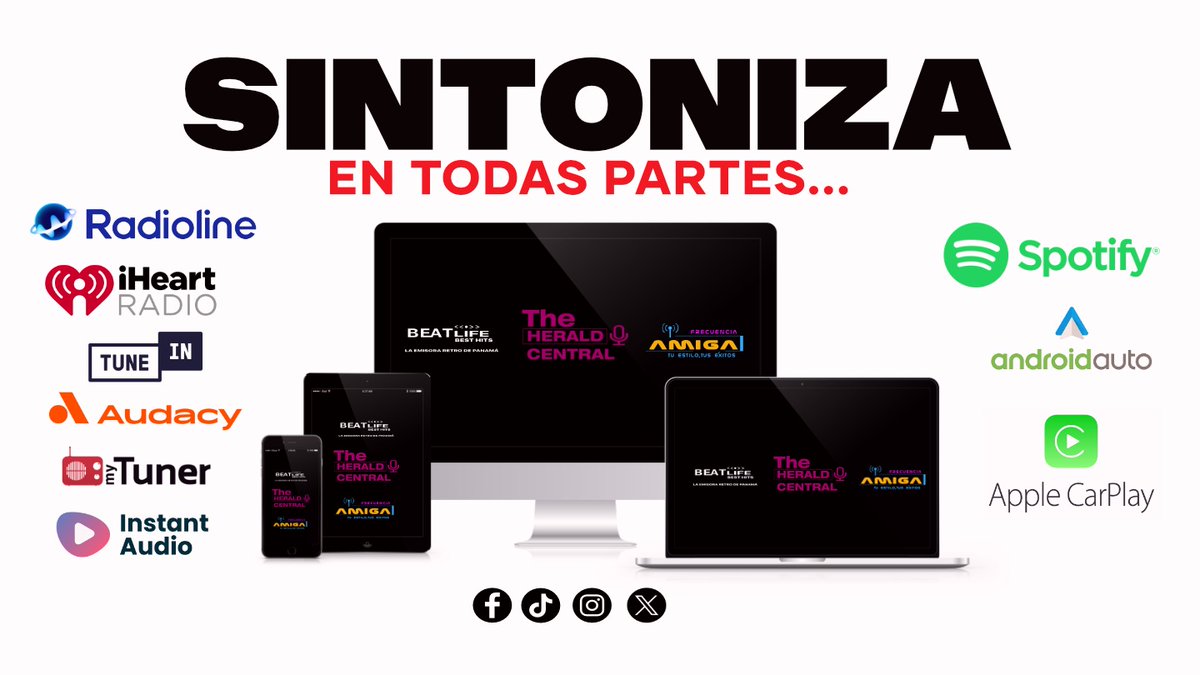 Estamos en todas partes.. #somosradio #somospodcast  #emisoraretrodepanama #radiostation #podcast #panama🇵🇦 #centroamérica #caribe
