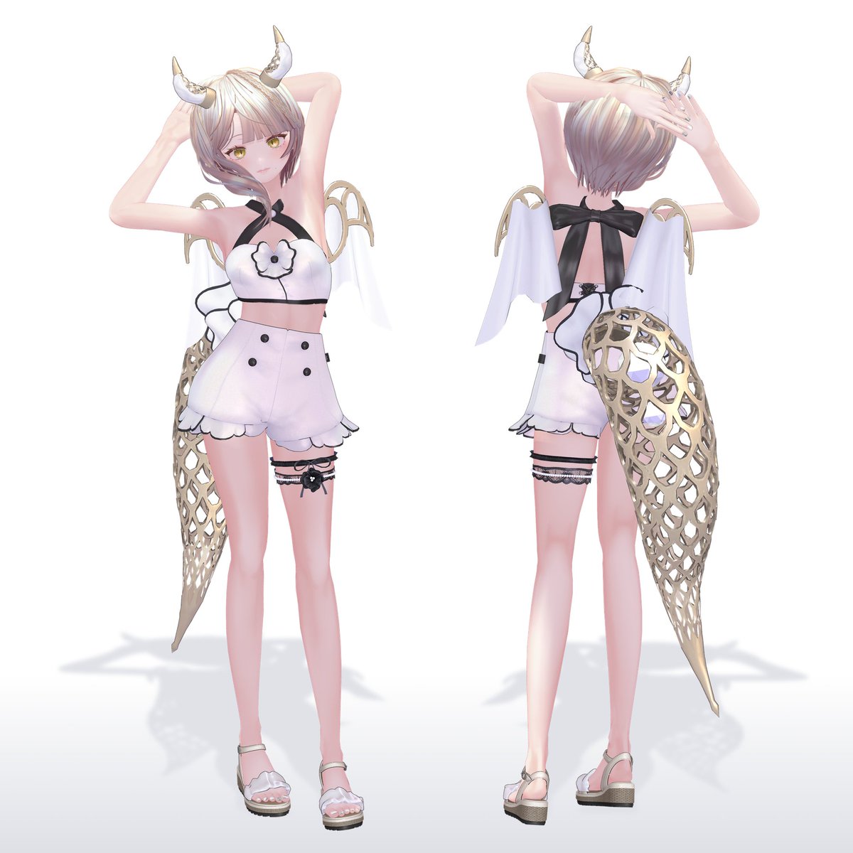 kyousuke_takagi's tweet image. みんな気づいてるかわからないけどココチャン早期購入特典が付きます。
かわいい浮き輪付きの専用水着です。
露出は少なめスポーティ、気軽にかわいく水辺に行きたいときの水着です。
がんばって作りました、要ちぇけしてください。
#ジュースココブラン