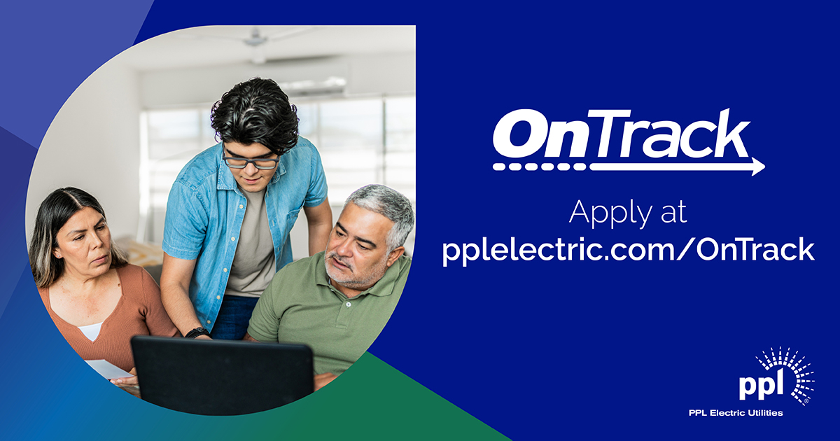PPLElectric's tweet image. Our OnTrack program makes managing your bill easier with fixed monthly payments and debt forgiveness. If you have a friend or neighbor who meets the income guidelines, encourage them to apply at pplelectric.com/OnTrack.