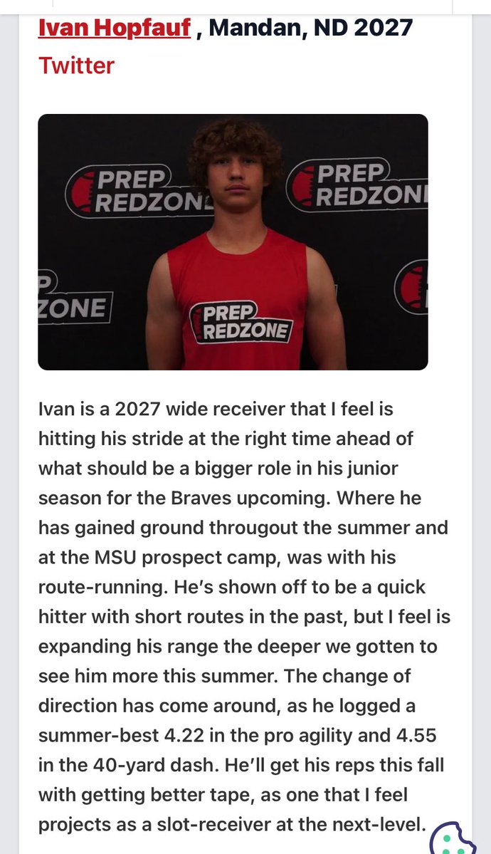 HopfaufIvan's tweet image. Thank you for the evaluation @NWahlScouting
@PrepRedzoneDAK @PrepRedzone