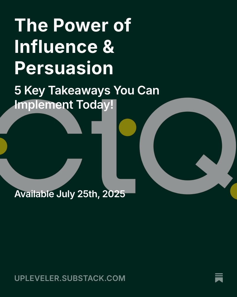 choosetothinq's tweet image. Want to #uplevel your #career and #personalgrowth? Whether you’re a #leader, #creator, or #lifelonglearner, mastering the science of #influence is a game-changer. 
#Newsletter: tinyurl.com/rvztkarr
#Leadership #PersonalGrowth #Persuasion #CareerDevelopment #Success #Growth