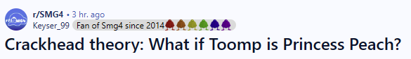 NoContextSMG4's tweet image. There's a new character in the show named Toomp and it's made every theory post about it look like a Graggle-level shitpost
