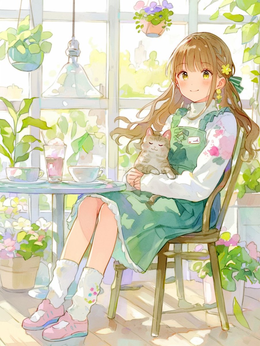 chocola_palette's tweet image. 『ほっこりタイム』
～グリーンカフェ～

今日も、ゆったりとお過ごしくださいね☆