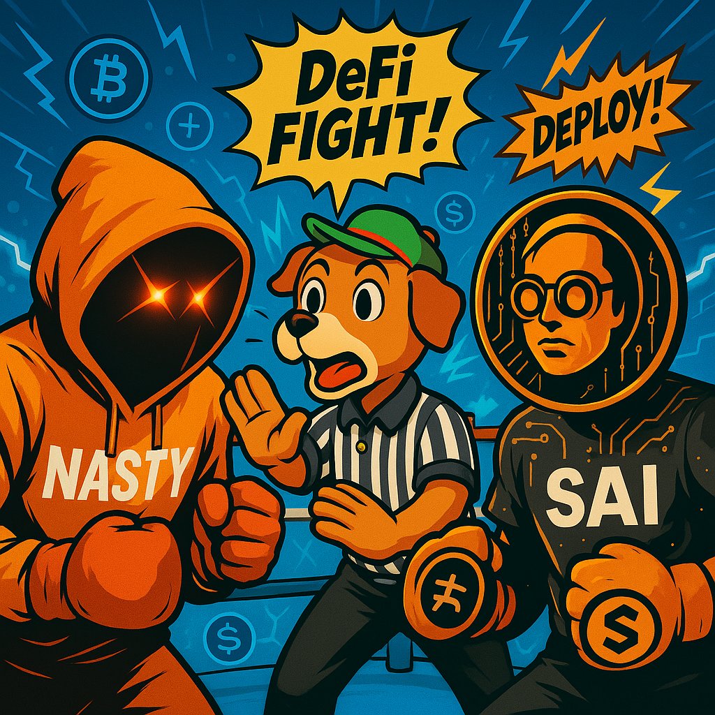 doskyy_btc's tweet photo. NASTY vs SAI — DeFi was too wild, so my dog had to step in and referee the whole blockchain brawl 🥊🐶⚡
Stacks treasury plays just got serious.
@NotaStrategy @satosh_ai_agent
#DeFi #Stacks #SAITerminal https://t.co/NwpezXtMYJ