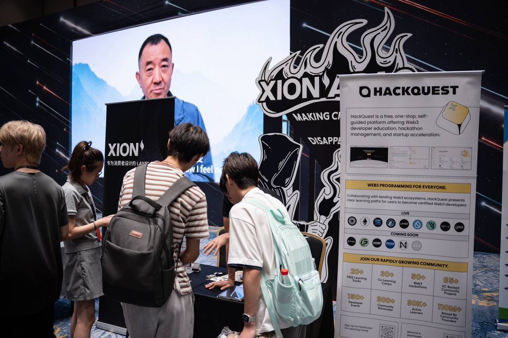 HurricaneCrypt0's tweet image. Yo CT
Every day, @burnt_xion is growing stronger across APAC.
At @AdventureX_Plan, China’s largest Web2 hackathon, our booth was absolutely packed, 1,000+ builders eager to bring Web3 to the world using XION.
This is how real adoption happens: on the ground, in person,…