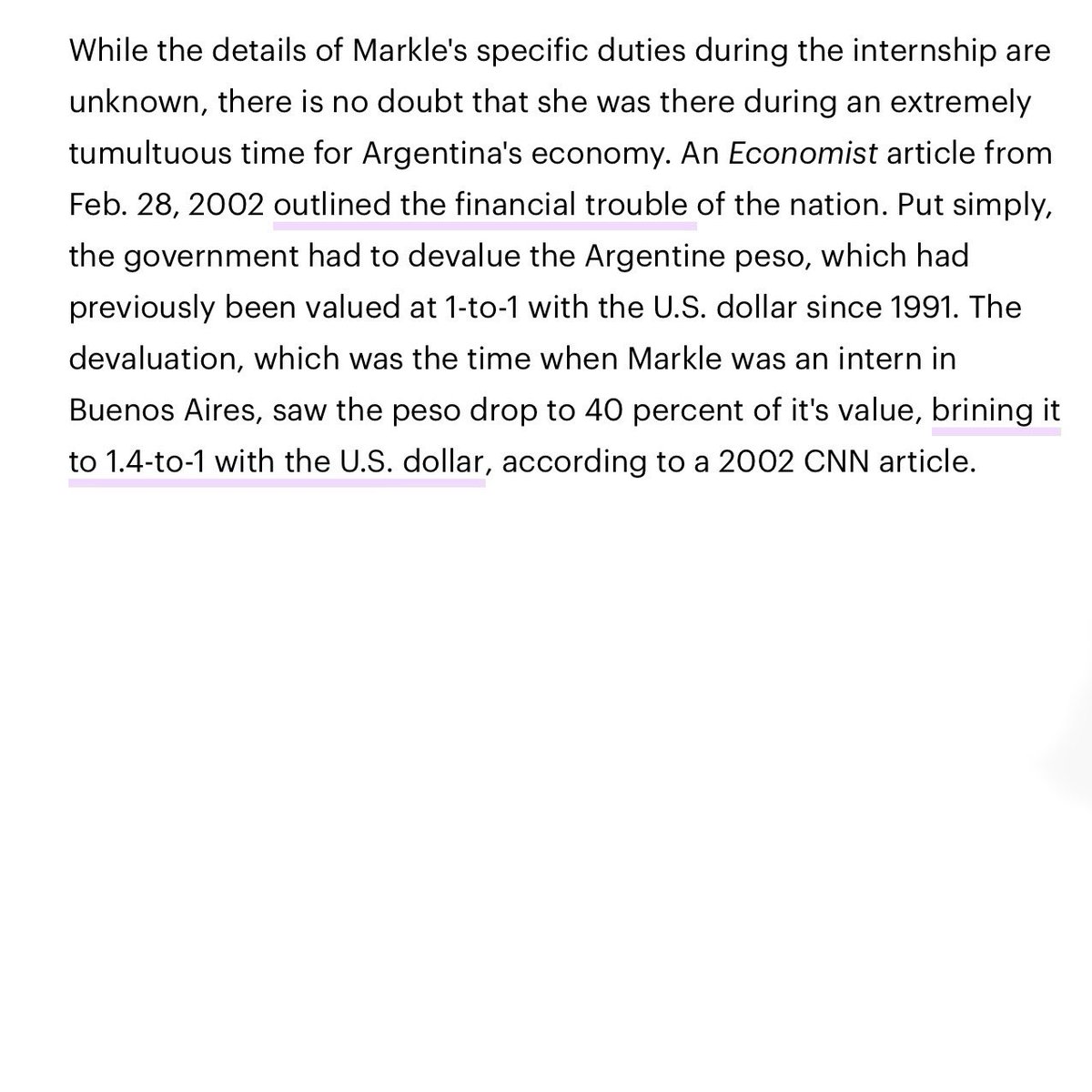 Charlesvoicema1's tweet image. Was just researching her (cough) diplomatic service in Argentina when I came across this piece...
She arrives.
Peso devalued.
Cause and effect? You decide! 😀😀