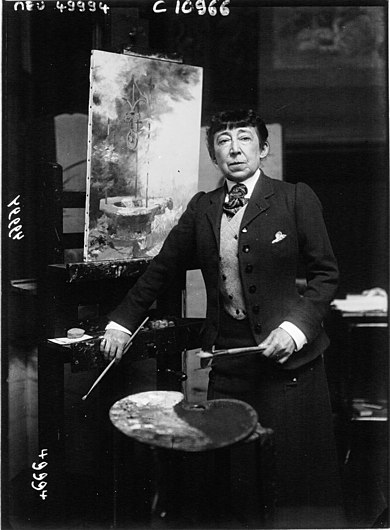 stefdesvosges's tweet image. le 26 juillet 1927 décès à Paris de Louise Abbéma peintre et graveuse, féministe, elle fait partie de la délégation de femmes artistes présentées à l'Exposition universelle de 1893 à Chicago, elle fut aussi l'amante de Sarah Bernhardt, 9ème division du cimetière du Montparnasse