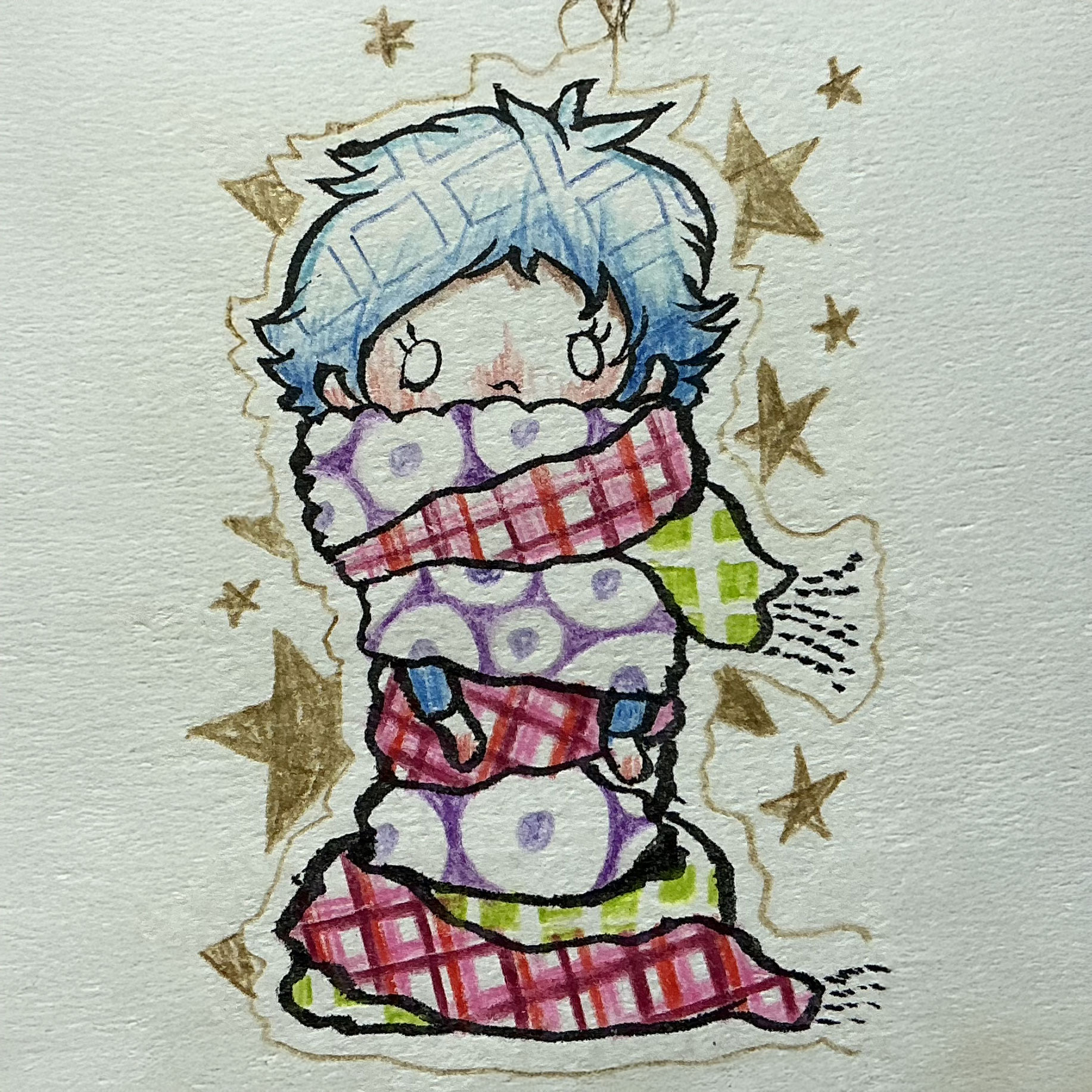 開運絵画　可愛いマキマキカラフル巳様 開運絵画 可愛いマキマキカラフル巳様 絵画/タペストリー