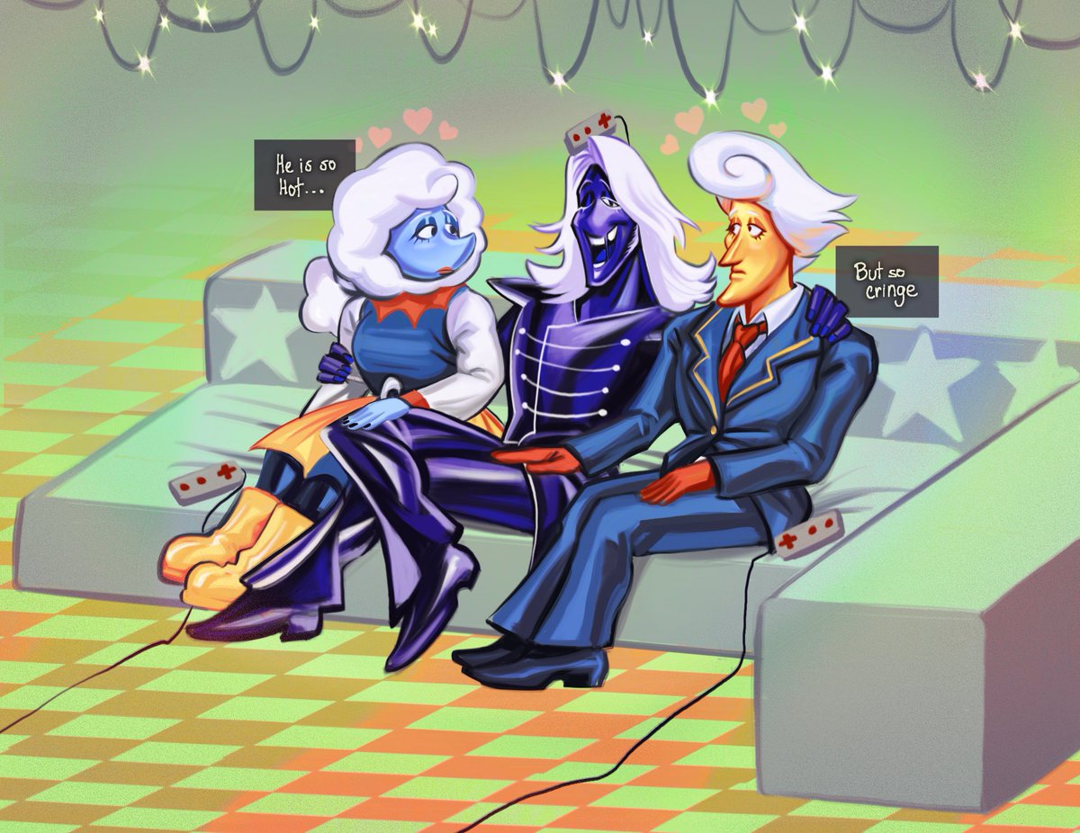 kaaranko's tweet image. My favorite trouple
#deltarunespoilers #deltarune #lanino #elnina #rouxlskaard