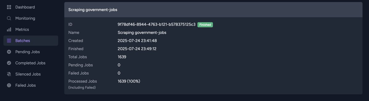 bradenkeith's tweet image. 1600 jobs and not a one of them failed. Leveling up to @BenMcKayDev status.