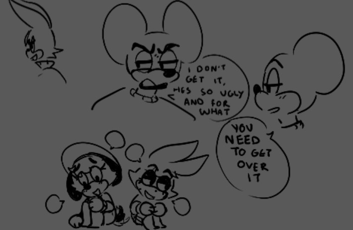 BadLuckJackTT's tweet image. Art block doodles cause I miss making silly lore tidbits