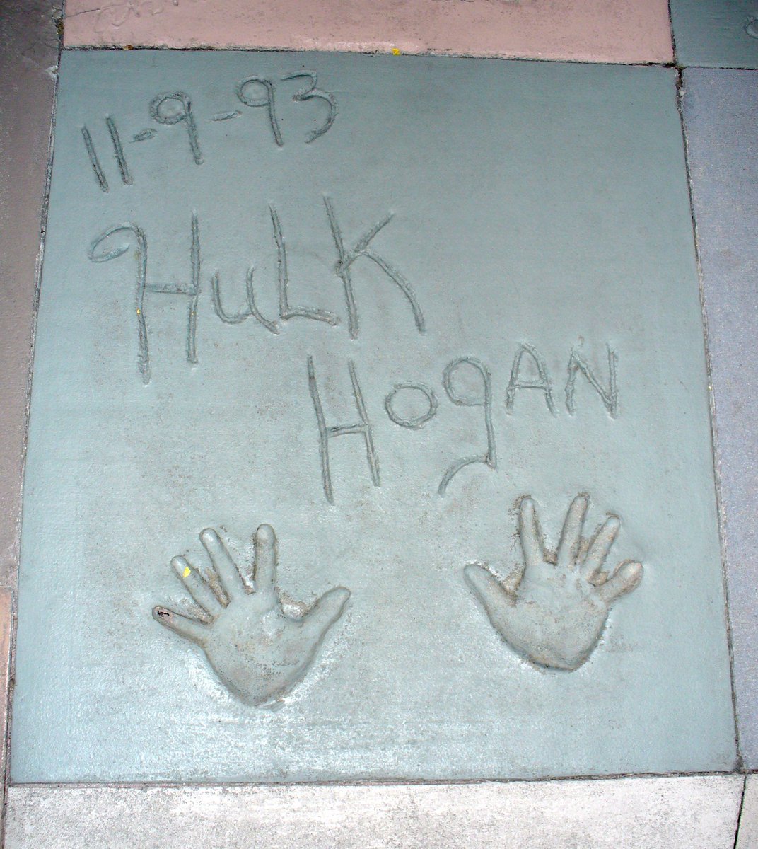 jrnosef's tweet image. Don’t remind the liberals whose hand prints are still at Disney’s Hollywood Studios.
Rip Hulk Hogan
