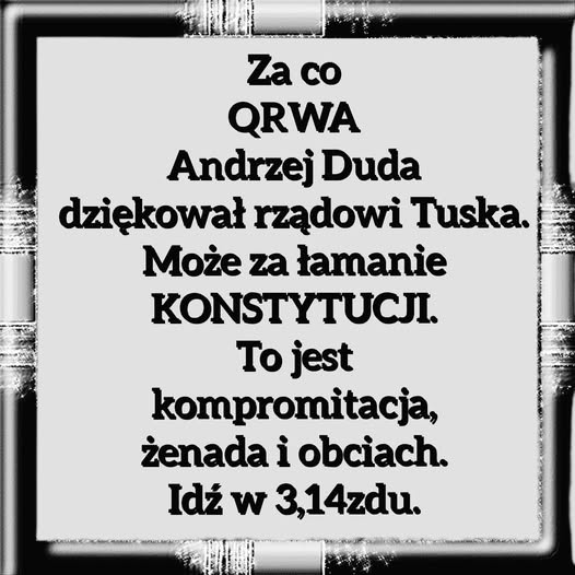 Tak sobie tłumaczę. Było podziękowanie za współprace - hym - to może ta współpraca była a my nic o tym nie wiemy i jesteśmy w mylnym błędzie ????? A wy jak myślicie , za co te podziękowania , może za włamanie do pałacu aby aresztować posłów.