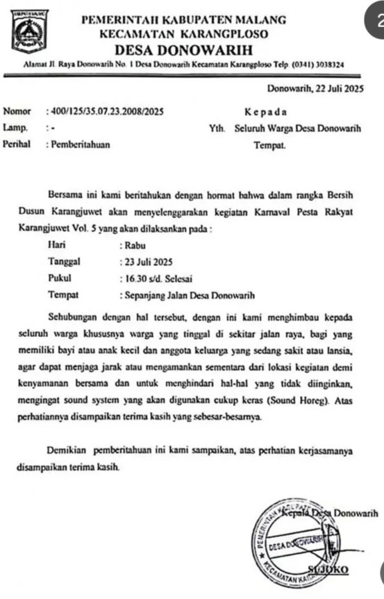taufik_q's tweet image. Yg bayi, lansia dan Orang Sakit harap mengungsi dulu, Sound Horeg besok pagiii mau lewat. Suratnya sdh beredar tuh.🙂