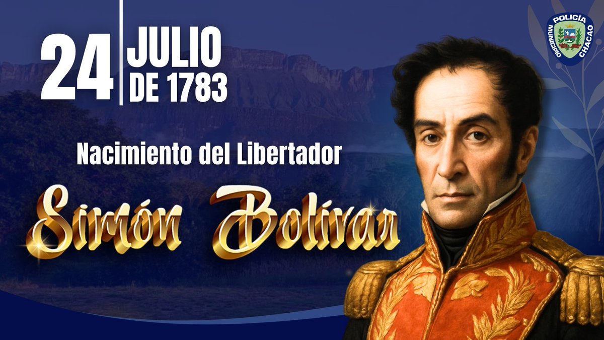 Policía Municipal de Chacao (@policiachacao) on Twitter photo #24Julio |Conmemoramos el natalicio del Libertador #SimónBolívar, honrando su legado con compromiso, integridad y vocación de servicio.
<a href="/duquegustavoS/">Gustavo Duque Sáez</a>
<a href="/luisgonzalofer/">Luis Gonzalo Fernández</a>
@chacao #24Julio |Conmemoramos el natalicio del Libertador #SimónBolívar, honrando su legado con compromiso, integridad y vocación de servicio.
<a href="/duquegustavoS/">Gustavo Duque Sáez</a>
<a href="/luisgonzalofer/">Luis Gonzalo Fernández</a>
@chacao