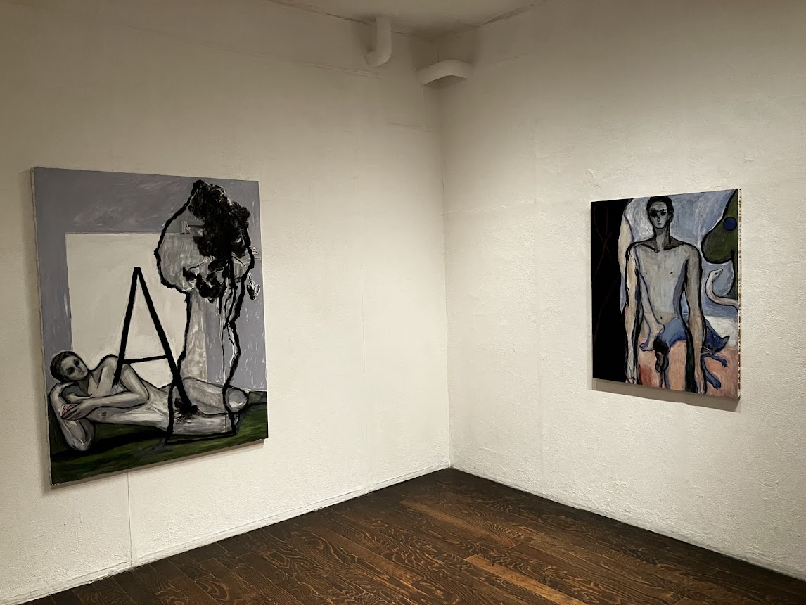 forimalist's tweet image. 「蔡云逸 展」@コバヤシ画廊。8/2まで。
1995年上海生まれ、18年武蔵野美大卒、23年武蔵野美大院博士号取得。自分が見た夢を題材に選び、第三者の視点から観察するため、自分を観察し同時に観察されるドッペルゲンガー現象に似た体験になるという。
要するに夢日記のような絵画とのことらしい。