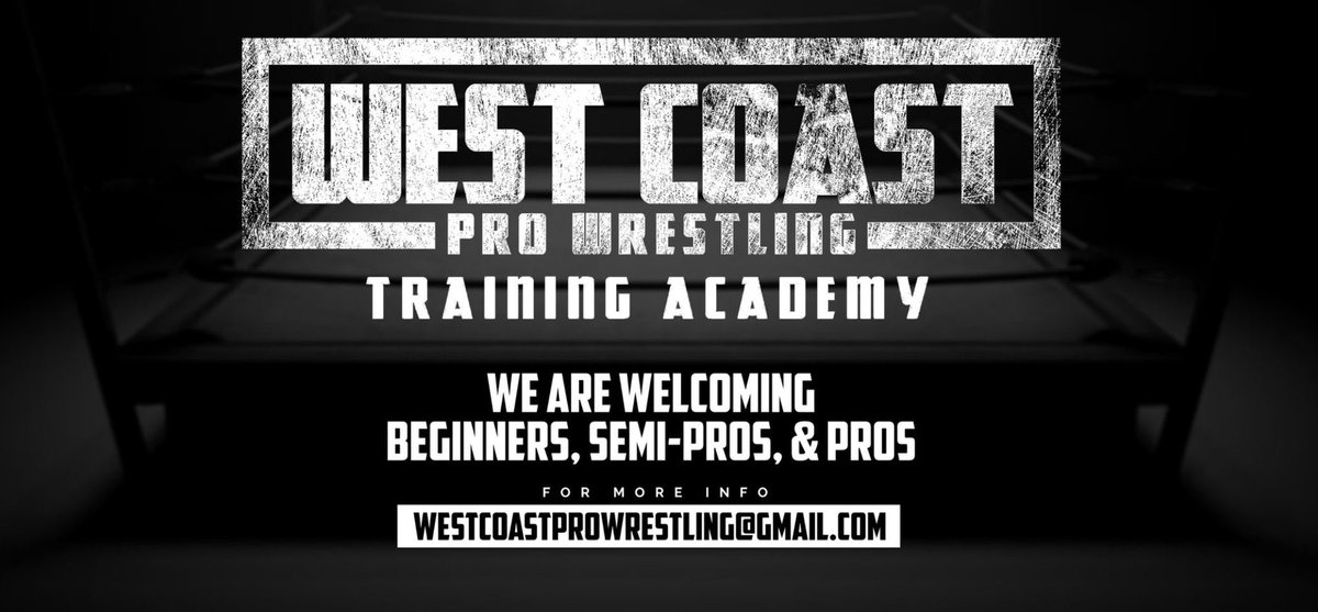 WCProOfficial's tweet image. The West Coast Pro Training Academy opens its doors to a new class, beginning August 19th at 7pm in Pacifica.
Take that step to get trained by the best on #TheCoast to become a Manager, Referee or Pro-Wrestler.
Bet on yourself.
Info below.